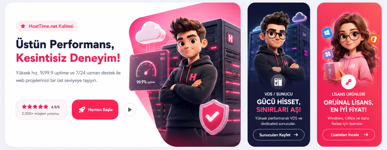HostTime.net hosting, VDS sunucu ve lisans çözümleri